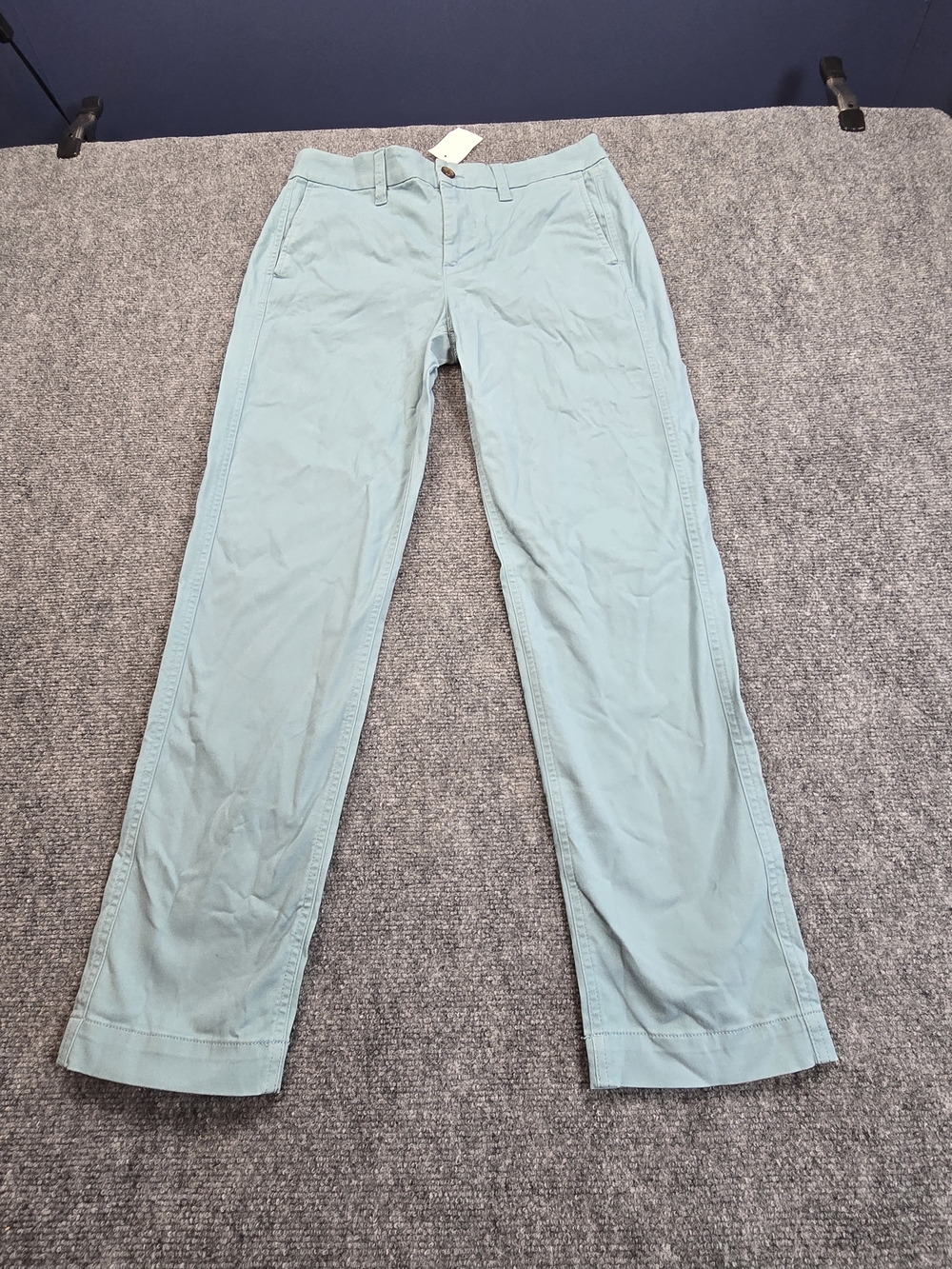 J.Crew High Rise Girlfriend Chino Pants Womens 2 Light Aqua Straight Leg NWT